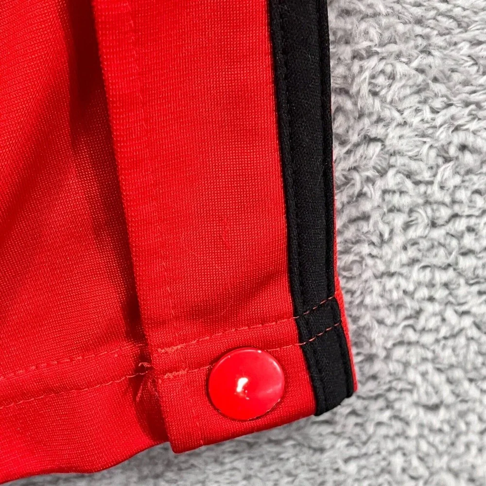 Adidas Track Pants Men's Small Solid‎ Red Snap Athletic Tapered
